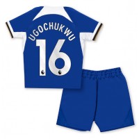 Chelsea Lesley Ugochukwu #16 Hjemmedraktsett Barn 2023-24 Kortermet (+ Korte bukser)